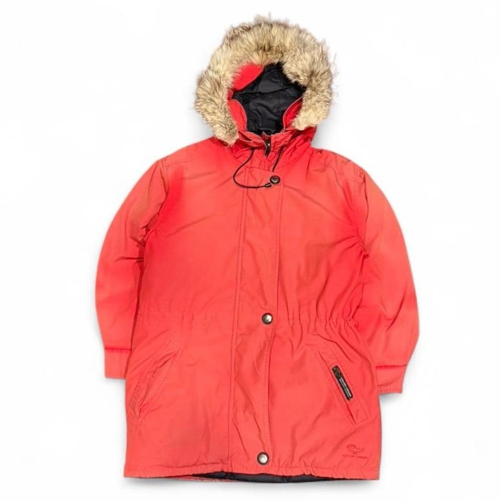 Canada Goose Rossclair Coyote Trim Goose Down Red Parka Jacket